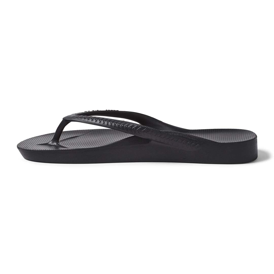 Kids - Arch Support Thongs - Black - Image 5
