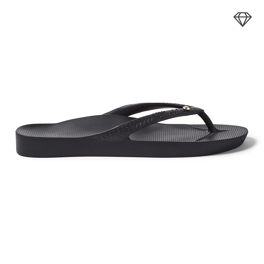 Arch Support Thongs - Classic - Crystal Black - Image 10