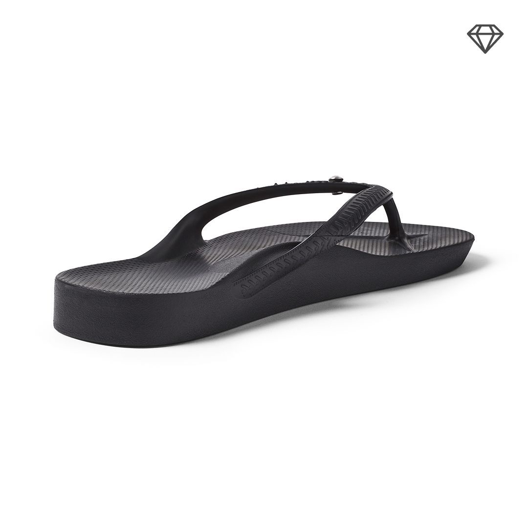 Arch Support Thongs - Classic - Crystal Black - Image 13
