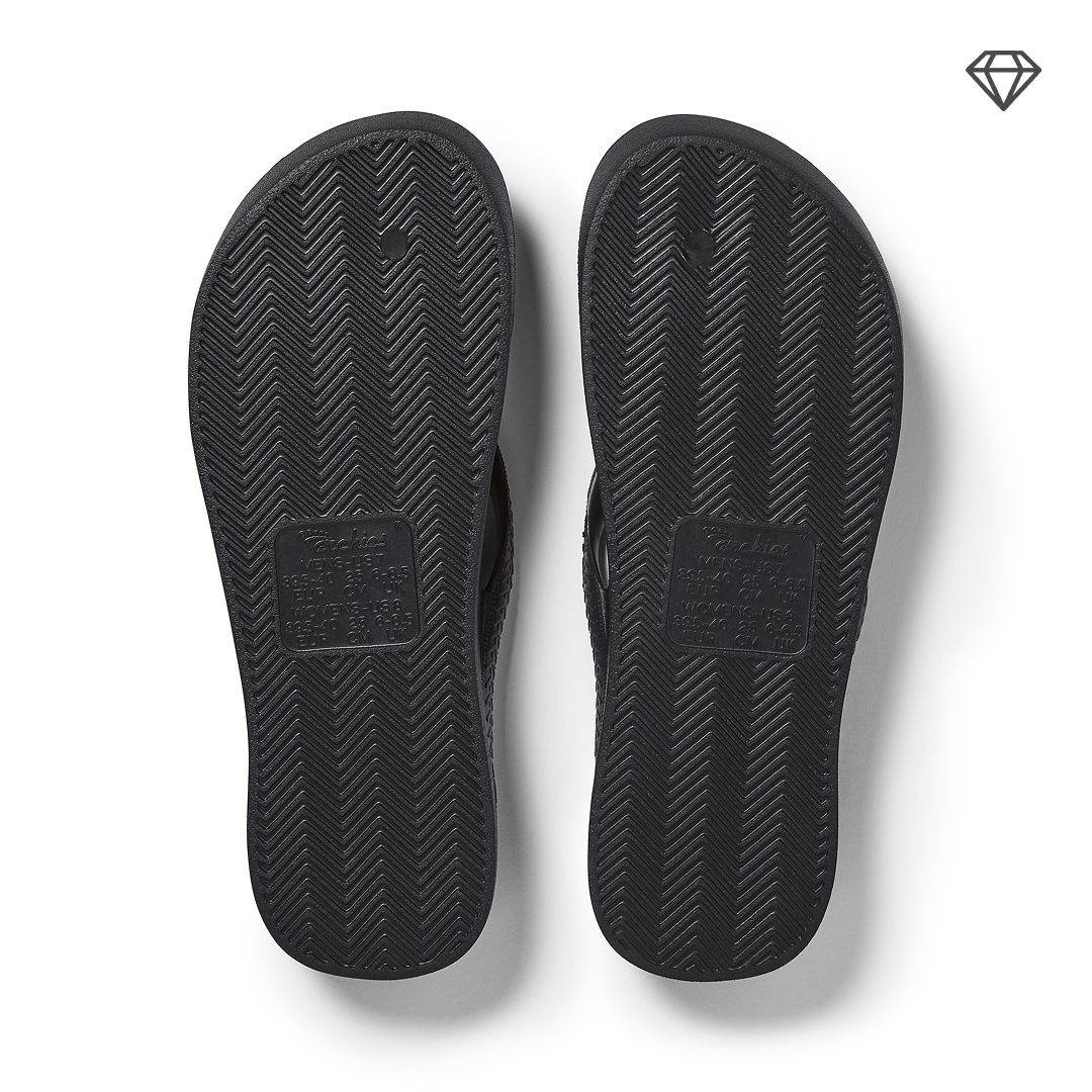 Arch Support Thongs - Classic - Crystal Black - Image 14